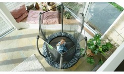 EXIT Tiggy junior trampoline with safety ø140cm - black/grey