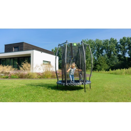 EXIT Tiggy junior trampoline with safety ø140cm - black/grey