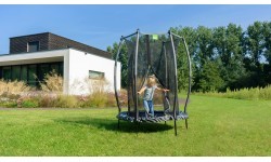 EXIT Tiggy junior trampoline with safety ø140cm - black/grey