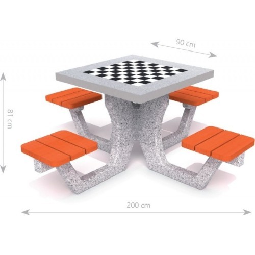 Concrete Table for Chess - Checkers Inter-Play 01