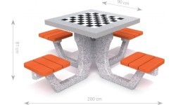 Concrete Table for Chess - Checkers Inter-Play 01