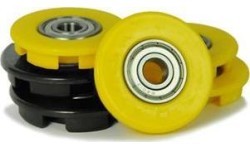 Buddy - Riteņu vāciņi 12 mm dzelteni (4 gab.) + melni (2 gab.)