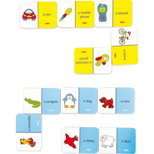 Domino "Dzīvnieki", angļu valodā