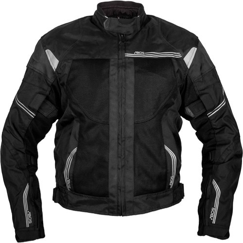 Мужская летняя мотоциклетная куртка BOS Hobart - Black