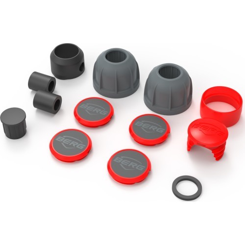 Buzzy plastmasas detaļas, sarkans-melns