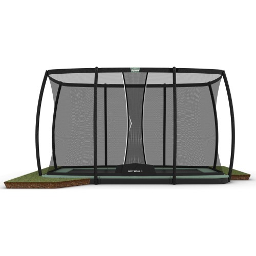BERG Ultim Champion ECO FlatGround 410 batuts + drošības tīkls DLX XL
