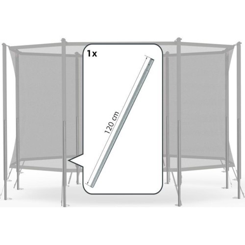 Aizsargtīkla Comfort apakšējā caurule ar atsperu turētāju (120 cm)