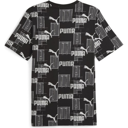 Puma vīriešu T-krekls Ess+ Logo Lab Aop Black White 678982 01