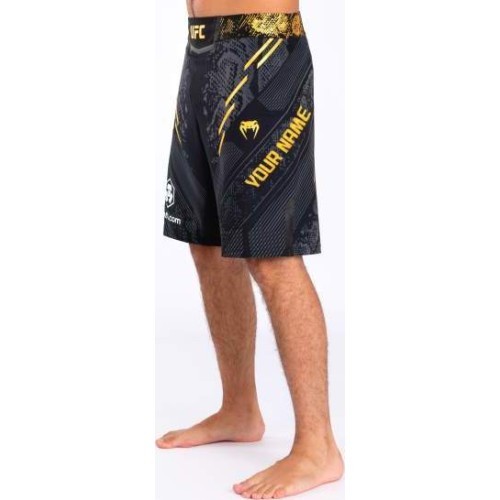 UFC Adrenaline by Venum Personalized Authentic Fight Night Men's Fight Short - Long Fit - Black/Gold