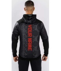 UFC Adrenaline by Venum Personalizēta autentiska Fight Night vīriešu jaka ar kapuci - melna