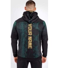 UFC Adrenaline by Venum Personalizēta autentiska Fight Night vīriešu jaka ar kapuci - Emerald Edition - zaļa/melna/zelta kr