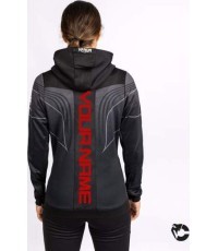 UFC Venum personalizēta autentiska Fight Night 2.0 Kit by Venum sieviešu jaka ar kapuci - melna