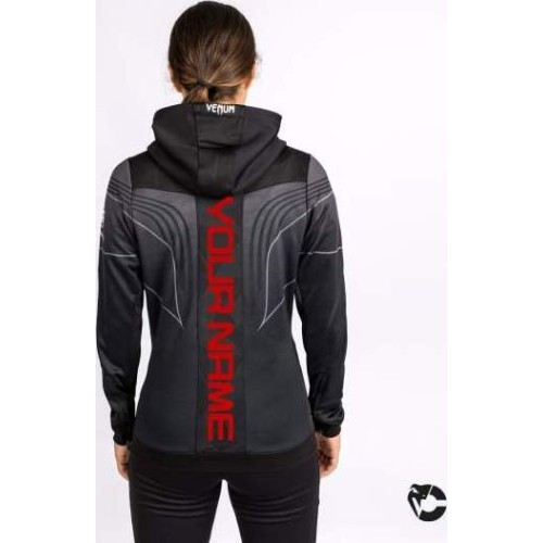 UFC Venum personalizēta autentiska Fight Night 2.0 Kit by Venum sieviešu jaka ar kapuci - melna