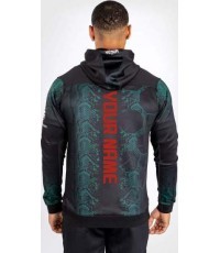 UFC Adrenaline by Venum Personalizēta autentiska Fight Night vīriešu jaka ar kapuci - Emerald Edition - zaļa/melna krāsā