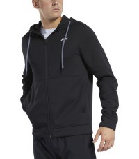 Reebok džemperis Wor Dbl Kn Fz Hood Black FK6236
