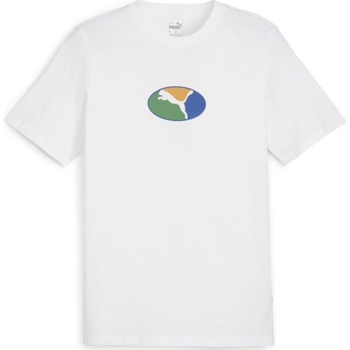 Puma Graphics Execution Tee vīriešu T-krekls, balts 680183 02