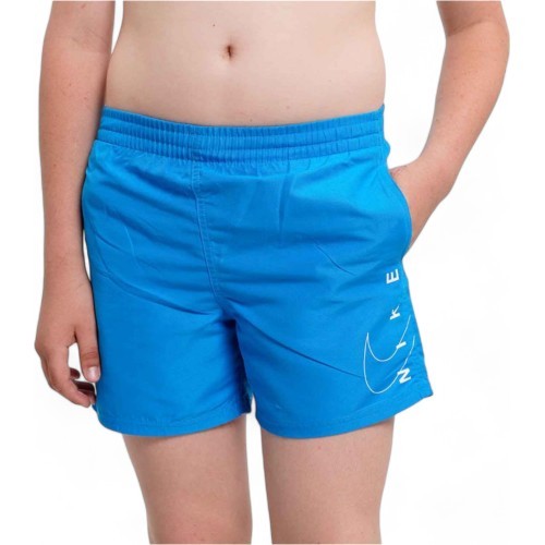 Nike B Split Lgo Volley Short 4" Boys' Swim Shorts Blue NESSC781 458