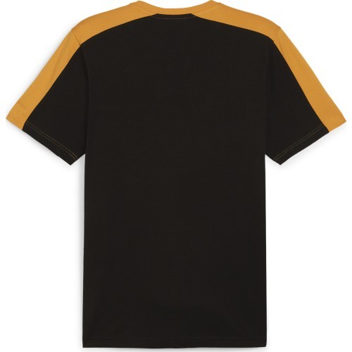 Puma Men's T-Shirt Ess Block X Tape Black Yellow 673341 91