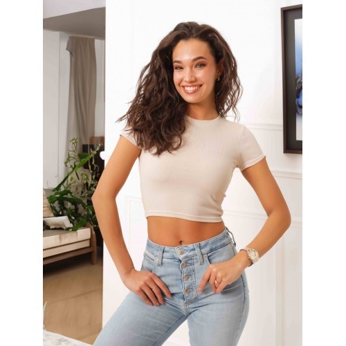 Glo Story Women's Blouse Cream WPO 4437-3
