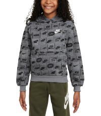 Nike Sweatshirt for Teens K NSW Club FT Hdy AOP Grey FN8741 084