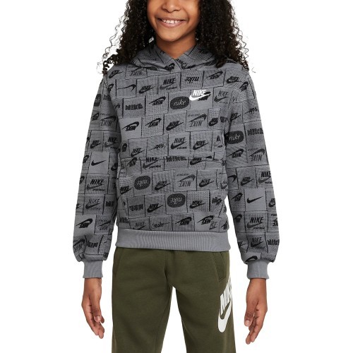 Nike Sweatshirt for Teens K NSW Club FT Hdy AOP Grey FN8741 084