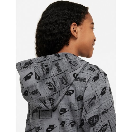 Nike Sweatshirt for Teens K NSW Club FT Hdy AOP Grey FN8741 084