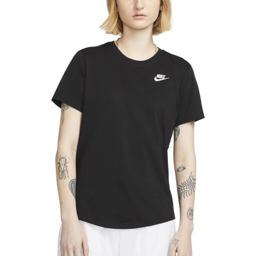 Nike W NSW Club SS Tee Women's Top, Black DX7902 010