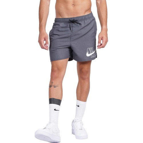 Nike Maudymosi Šortai Vyrams Logo Solid 5""In Short Gray NESSA566 018