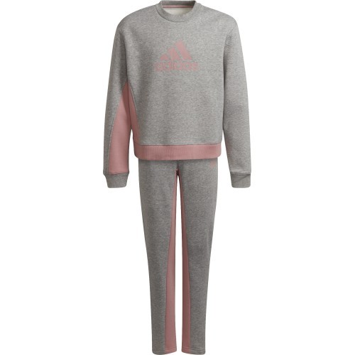 Спортивный костюм для девочек Adidas G Bos Co Ts Grey Pink H57225