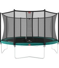 Batuts BERG Favorit Regular - 330 cm, zaļš, ar Comfort drošības tīklu