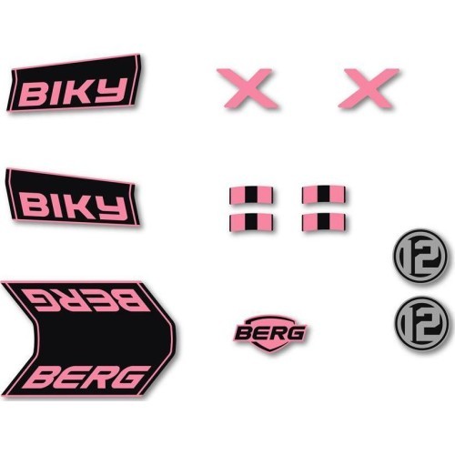 Велосипеды - набор наклеек Ретро розовый