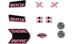 Biky uzlīmju komplekts Retro Pink