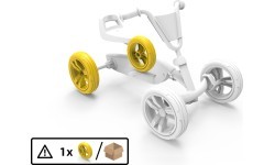 Wheel 9x2 - Yellow/Yellow Rear