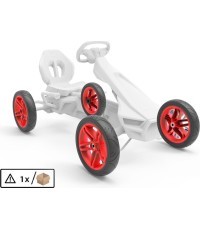 Wheel red 12.5x2.50-9 slick