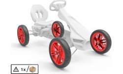 Wheel red 12.5x2.50-9 slick