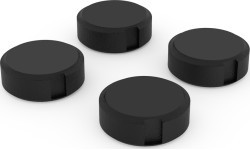 XL rāmis – riteņu vāciņu komplekts, melni (4 gab.)