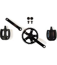 Crank set 140, 36T + pedals