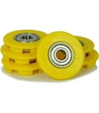 Buddy – riteņu vāciņi 12 mm, dzelteni (6 gab.)
