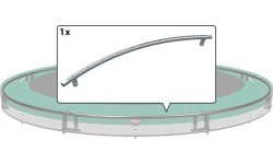 Champion augšējā caurule Toprail InGround 270 (9 ft) (TwinSpring)