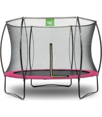 EXIT Silhouette trampoline ø244cm - pink Outdoor Round Coil spring Above ground trampoline