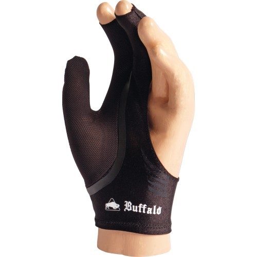 Buffalo Abpusējs biljarda cimds melns/melns XL