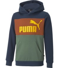 Puma Džemperis Paaugliams Ess Block Hoodie Brown Green Blue 849081 73