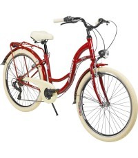Dviratis AZIMUT Vintage TX-7 26" 2023 bordo krēmkrāsas spīdīgs