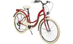 Dviratis AZIMUT Vintage TX-7 26" 2023 bordo krēmkrāsas spīdīgs