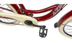 Dviratis AZIMUT Vintage TX-7 26" 2023 bordo krēmkrāsas spīdīgs