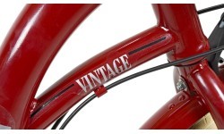 Dviratis AZIMUT Vintage TX-7 26" 2023 bordo krēmkrāsas spīdīgs