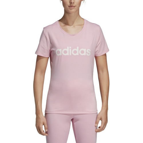 Женская футболка Adidas W D2m Lo Tee Pink DU2081