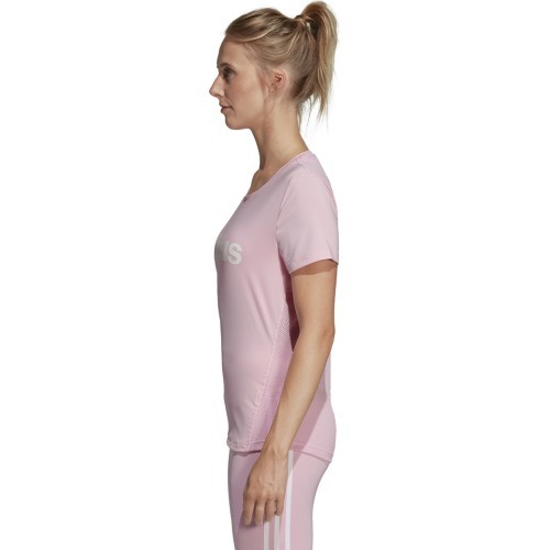 Женская футболка Adidas W D2m Lo Tee Pink DU2081