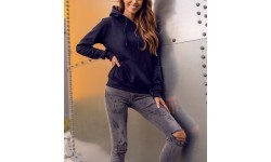 J.Style Women's Sweatshirt Black 68W02-3