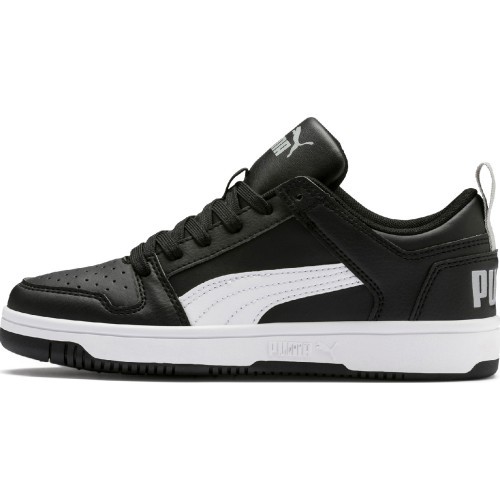 Puma Rebound Layup Lo SL Jr boys' shoes Black 370490 02